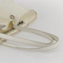 PRADA Tote Bag Nylon White Silver Auth ka1005-7