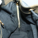 FENDI Pecan Canvas Backpack PVC Brown Black gold Auth ka1008-21