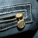 FENDI Pecan Canvas Backpack PVC Brown Black gold Auth ka1008-24