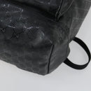 GUCCI GG Implementation Web Sherry Line Backpack Black Silver 347984 Auth ka1009-16