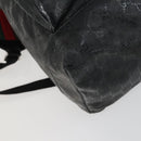 GUCCI GG Implementation Web Sherry Line Backpack Black Silver 347984 Auth ka1009-17
