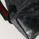 GUCCI GG Implementation Web Sherry Line Backpack Black Silver 347984 Auth ka1009-9
