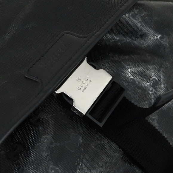 GUCCI GG Implementation Web Sherry Line Backpack Black Silver 347984 Auth ka1009