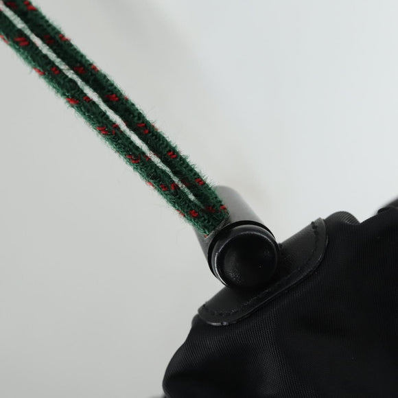 GUCCI GG Implementation Web Sherry Line Backpack Black Silver 347984 Auth ka1009