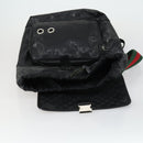 GUCCI GG Implementation Web Sherry Line Backpack Black Silver 347984 Auth ka1009-20