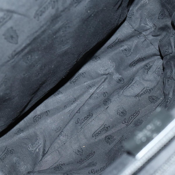 GUCCI GG Implementation Web Sherry Line Backpack Black Silver 347984 Auth ka1009