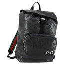 GUCCI GG Implementation Web Sherry Line Backpack Black Silver 347984 Auth ka1009-1