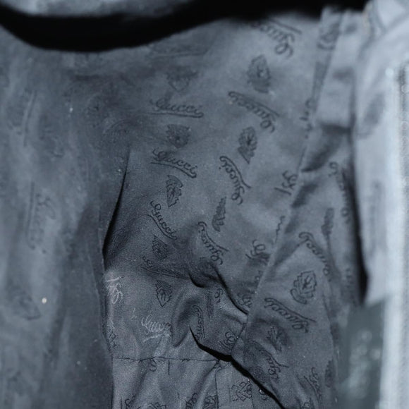 GUCCI GG Implementation Web Sherry Line Backpack Black Silver 347984 Auth ka1009