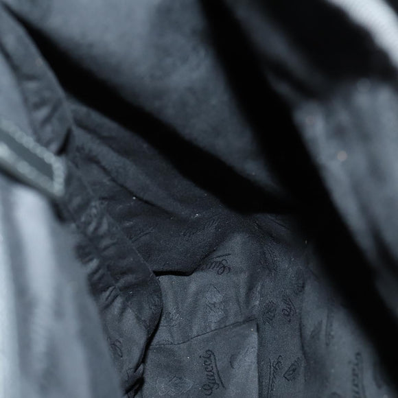 GUCCI GG Implementation Web Sherry Line Backpack Black Silver 347984 Auth ka1009