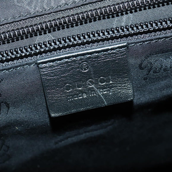 GUCCI GG Implementation Web Sherry Line Backpack Black Silver 347984 Auth ka1009