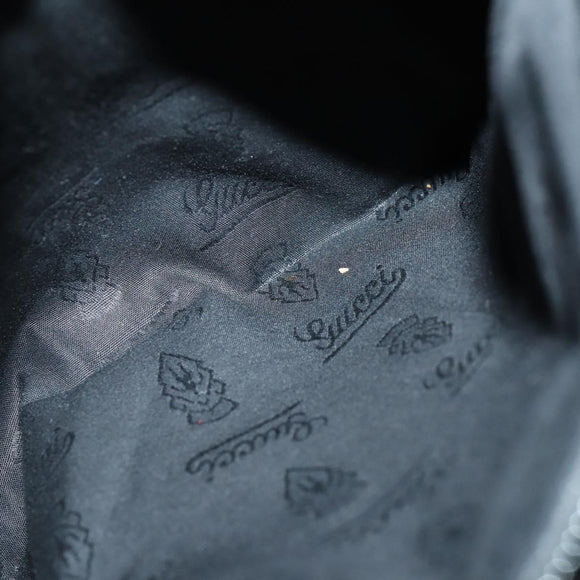 GUCCI GG Implementation Web Sherry Line Backpack Black Silver 347984 Auth ka1009