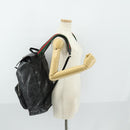GUCCI GG Implementation Web Sherry Line Backpack Black Silver 347984 Auth ka1009-26