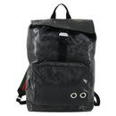 GUCCI GG Implementation Web Sherry Line Backpack Black Silver 347984 Auth ka1009-13