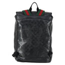 GUCCI GG Implementation Web Sherry Line Backpack Black Silver 347984 Auth ka1009-2