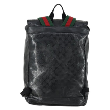 GUCCI GG Implementation Web Sherry Line Backpack Black Silver 347984 Auth ka1009 - 0