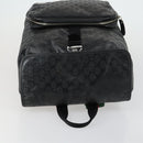 GUCCI GG Implementation Web Sherry Line Backpack Black Silver 347984 Auth ka1009-6