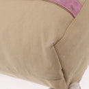 PRADA Tote Bag Canvas Beige Silver Auth ka101-15