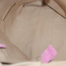 PRADA Tote Bag Canvas Beige Silver Auth ka101-11