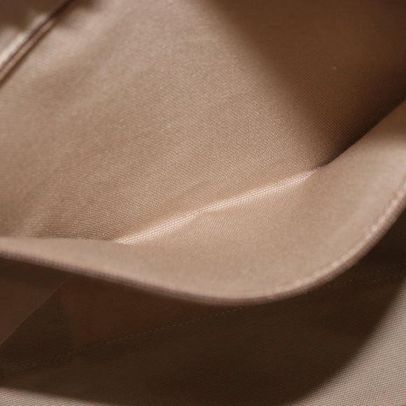 PRADA Tote Bag Canvas Beige Silver Auth ka101