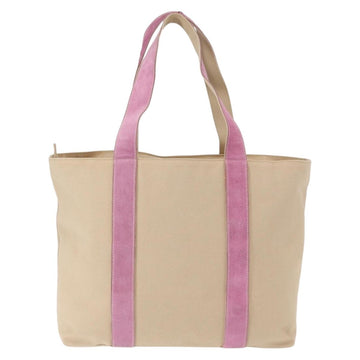 PRADA Tote Bag Canvas Beige Silver Auth ka101 - 0