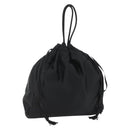 PRADA Purse Hand Bag Satin Black Auth ka1010-1