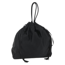 PRADA Purse Hand Bag Satin Black Auth ka1010