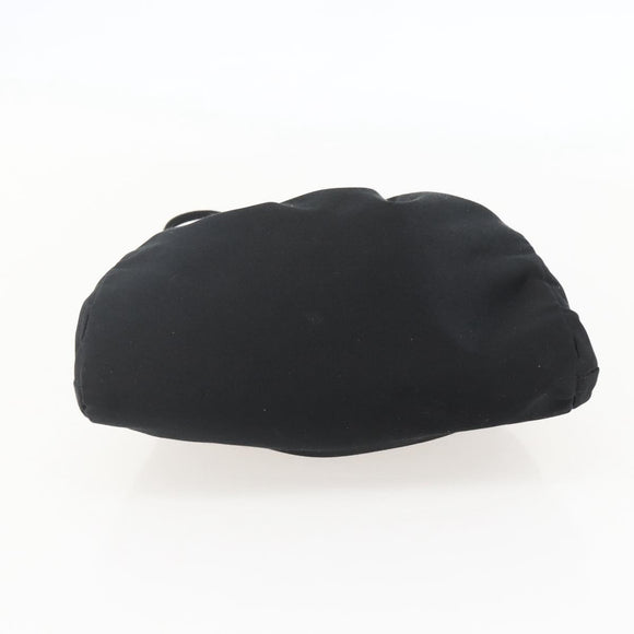 PRADA Purse Hand Bag Satin Black Auth ka1010