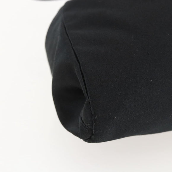 PRADA Purse Hand Bag Satin Black Auth ka1010