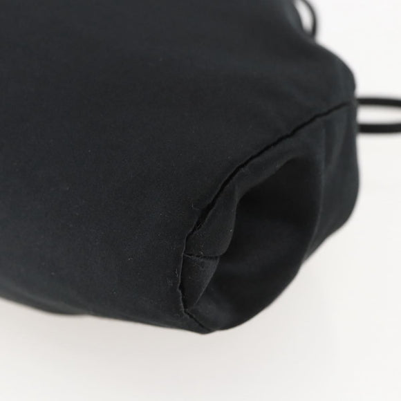 PRADA Purse Hand Bag Satin Black Auth ka1010