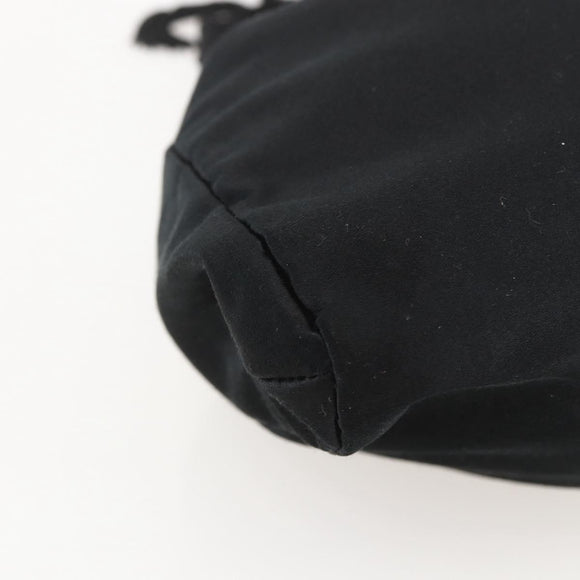 PRADA Purse Hand Bag Satin Black Auth ka1010