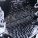 PRADA Purse Hand Bag Satin Black Auth ka1010-16