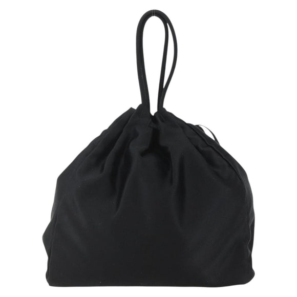 PRADA Purse Hand Bag Satin Black Auth ka1010