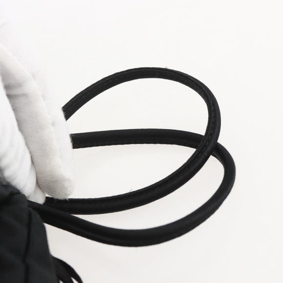 PRADA Purse Hand Bag Satin Black Auth ka1010