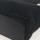 GUCCI GG Canvas Tote Bag Black Gold 153009 Auth ka1012-12