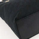 GUCCI GG Canvas Tote Bag Black Gold 153009 Auth ka1012-13