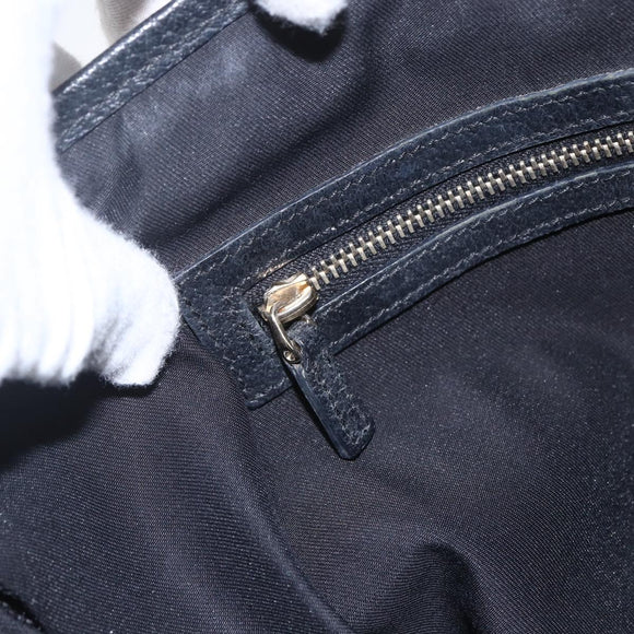 GUCCI GG Canvas Tote Bag Black Gold 153009 Auth ka1012