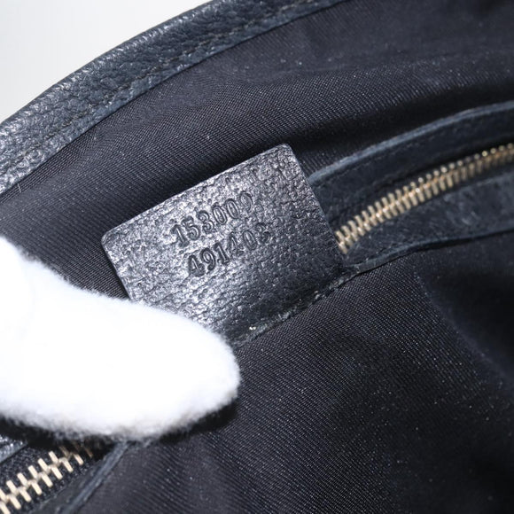 GUCCI GG Canvas Tote Bag Black Gold 153009 Auth ka1012