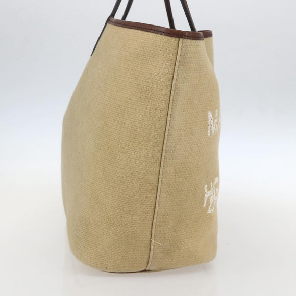 GIVENCHY Tote Bag Canvas Beige Auth ka1015
