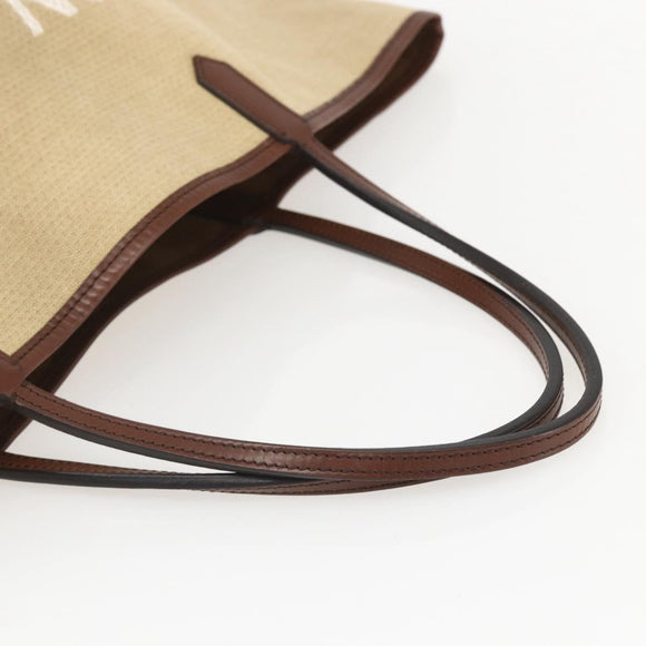 GIVENCHY Tote Bag Canvas Beige Auth ka1015