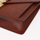LOUIS VUITTON Epi Serie Dragonne Hand Bag Brown M52618 LV Auth ka1017-14