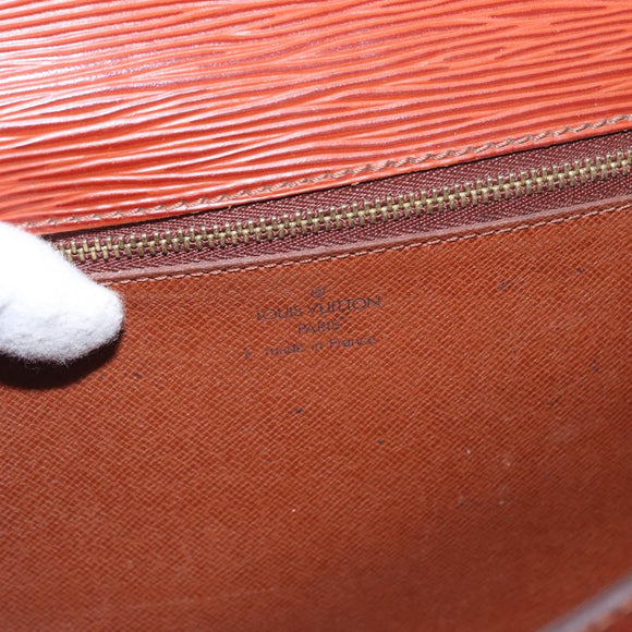 LOUIS VUITTON Epi Serie Dragonne Hand Bag Brown M52618 LV Auth ka1017