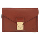 LOUIS VUITTON Epi Serie Dragonne Hand Bag Brown M52618 LV Auth ka1017-13