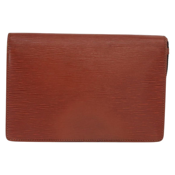 LOUIS VUITTON Epi Serie Dragonne Hand Bag Brown M52618 LV Auth ka1017