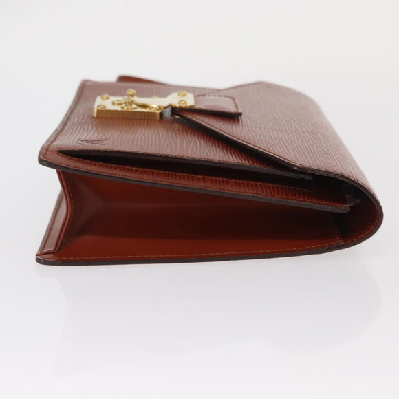 LOUIS VUITTON Epi Serie Dragonne Hand Bag Brown M52618 LV Auth ka1017
