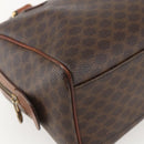CELINE Macadam Canvas Hand Bag Leather Brown Gold Auth ka1018-14