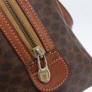 CELINE Macadam Canvas Hand Bag Leather Brown Gold Auth ka1018-17