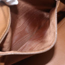 CELINE Macadam Canvas Hand Bag Leather Brown Gold Auth ka1018-11