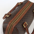 CELINE Macadam Canvas Hand Bag Leather Brown Gold Auth ka1018-6