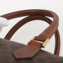 CELINE Macadam Canvas Hand Bag Leather Brown Gold Auth ka1018-8