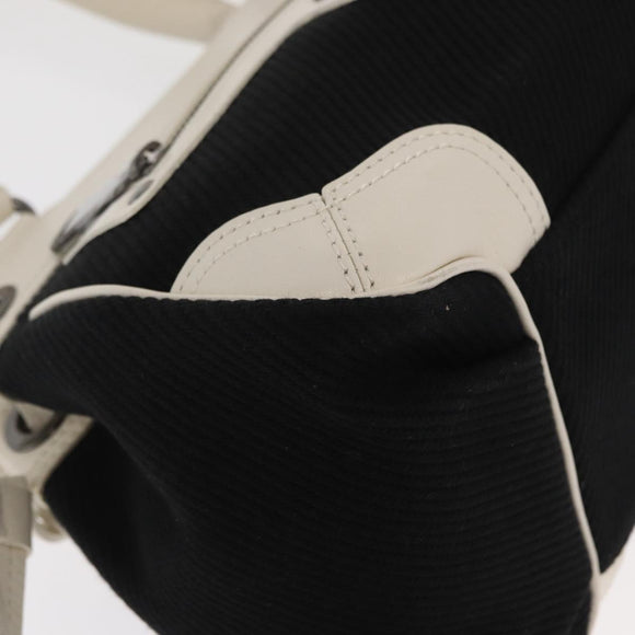 BURBERRY Blue Label Hand Bag Canvas Black Auth ka1019